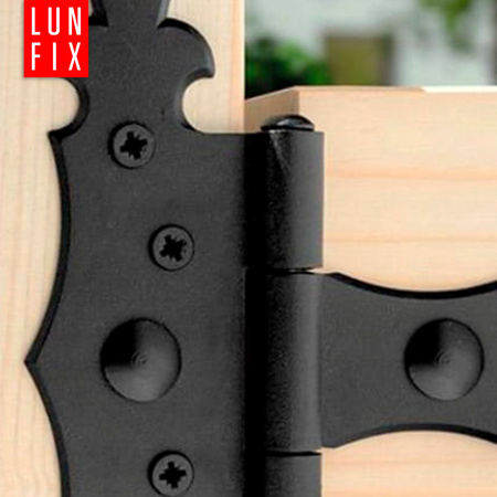 Ozdobny zawias trójkątny czarny 130x125x30x2 1szt.