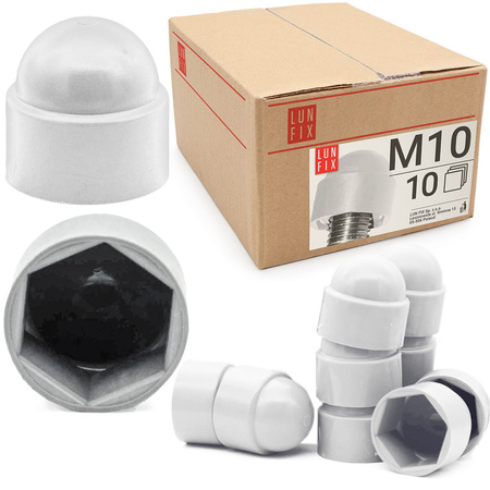 Maskownica nakrętki biała M10/bł (op-10 szt)