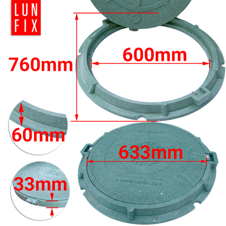 Wlaz DN 600 Zielony A15 (1szt.)