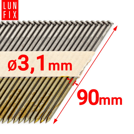 Gwozdzie papier 34st 3,1x90 piersc cza 2000s (1op)