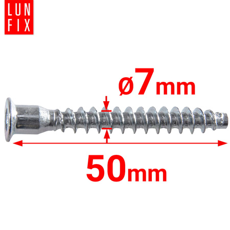 Wkret konfirmat Zn biały 7x50 (100 szt)