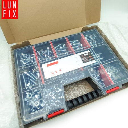 Śruby imbusowe nakrętki podkładki 390szt. M10 ocynkowane