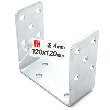 Podstawa słupa typu U 120x120mm kotwa do przykręcania