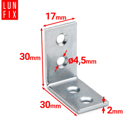 Kątownik wąski 30x30x17x2,0 KW2 100szt.