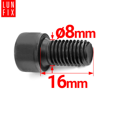 Śruba imbusowa M8 16mm  czarny ocynk DIN 912 kl 8.8 1kg