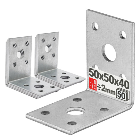 Kątownik montażowy 50x50x40mm ciesielski 50szt.