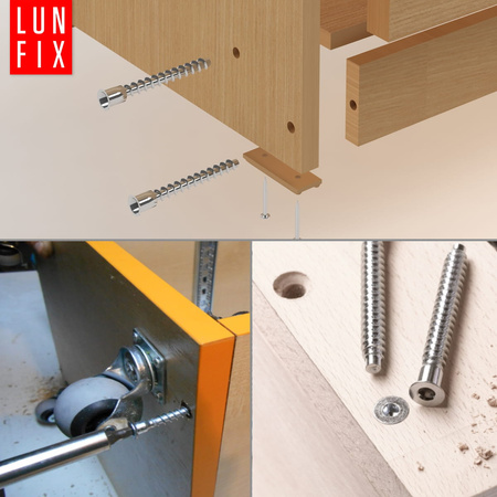 Wkręty konfirmaty 7x50mm do drewna ocynkowane 100szt.