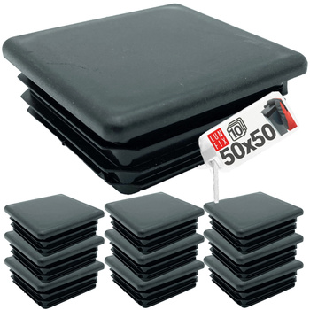 Zaślepka kwadrat czarna ZK 50x50 /CZ (10 szt.)