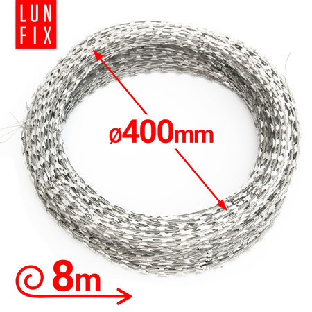 Drut Concertina 400mm/3 zasiek 8mb (1rol)