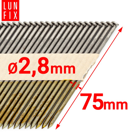 Gwozdzie papier 34st 2,8x75 piersc cza 2000s (1op)