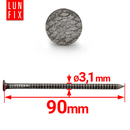 Gwoździe pierścieniowe 3,1x90 (1kg)