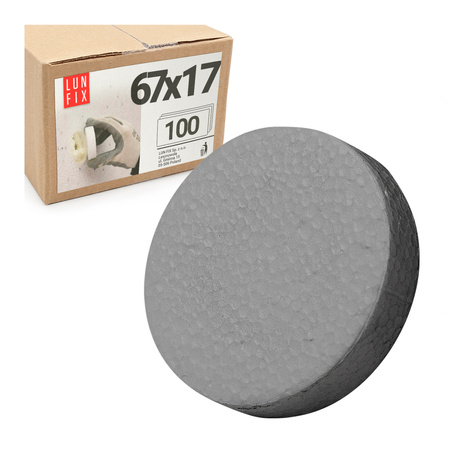 Zaślepka styropianowa grafit 67 mm