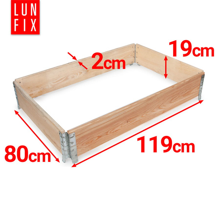 Grządka nadstawka paletowa 1200x800x200mm (1szt.)