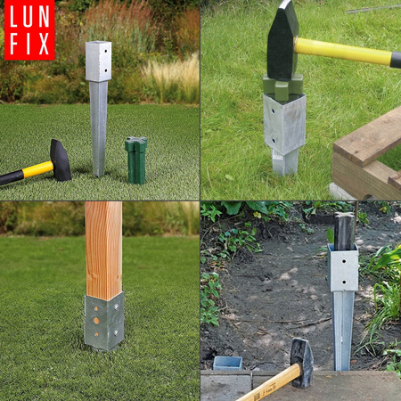 Podstawa słupa wbijana 45x45x2 kotwa 600mm