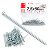 Gwoździe stolarskie oc 2,5x60 m łeb srebr (0,1kg)
