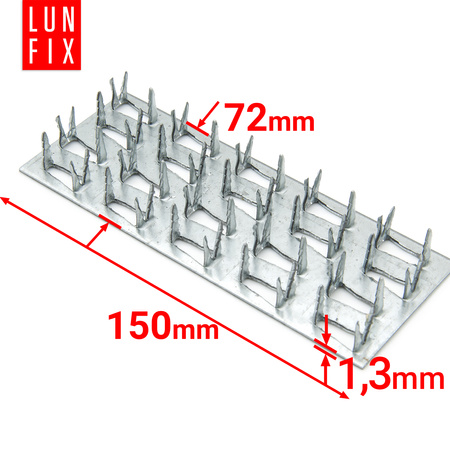 Nagelplatte 72x150x1,3mm Flachverbinder 1 Stk