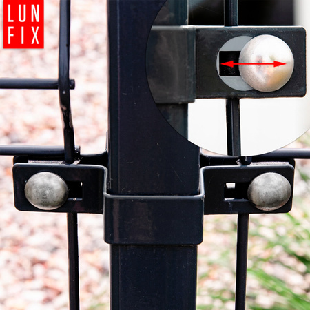 Obejma pośrednia 40x60 mm czarna komplet