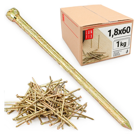 Gwoździe stolarskie miedziowane 1,8x60 mm DIN1152 1kg