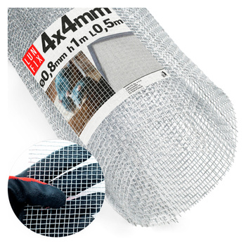 Siatka tkana ocynk 4x4 fi 0,8  h1,0 (0,5m2)