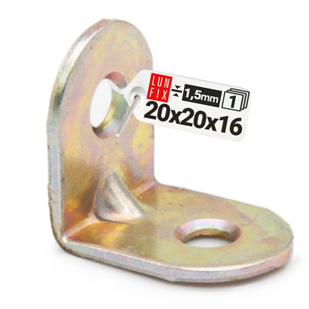 Kątownik meblowy 20x20x16x1,5 KR2 1szt.