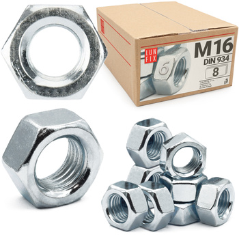 Nakrętka DIN 934 M16 kl 6 ocynk (8 szt)