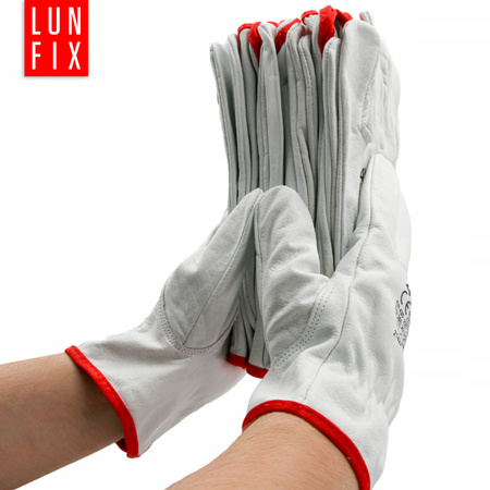 Rękawice robocze kozia skóra XL 12szt (1op)