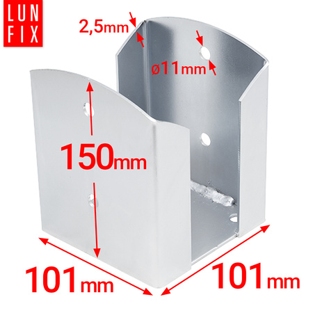 PSPW100 Podstawa slupa 101x150x2,5 (1szt.)