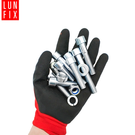 Zestaw śrub imbus, nakrętek, podkładek M12 (390el)