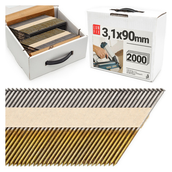 Gwozdzie papier 34st 3,1x90 bud cza 2000szt (1op)