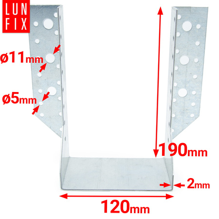 WB120 Wieszak belki 120x190mm (1szt.)