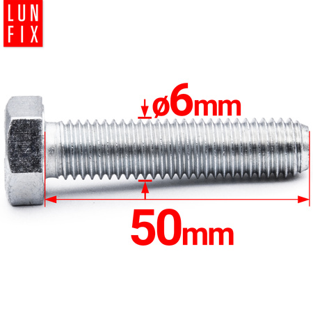 Śruba M06-050 ocynk DIN 933 kl 5.8 (1kg)