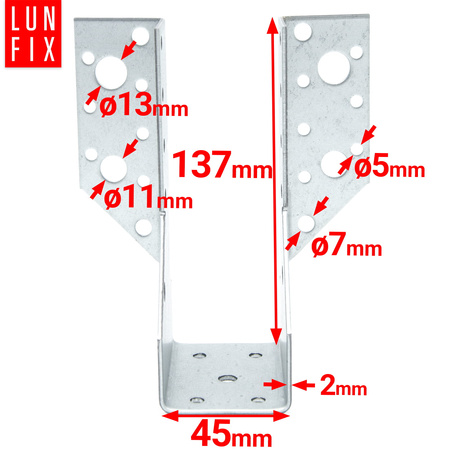 WB45 Wieszak belki 45x137 mm (1szt.)
