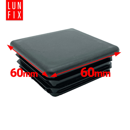 Zaślepka kwadrat czarna ZK 60x60 /CZ (10 szt.)