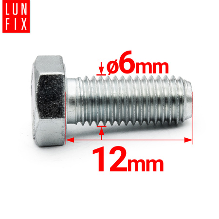 Śruba M06-012 ocynk DIN 933 kl 5.8 (1kg)