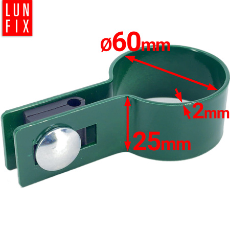 Obejma końcowa początkowa fi60 mm do paneli ZIELONA zestaw