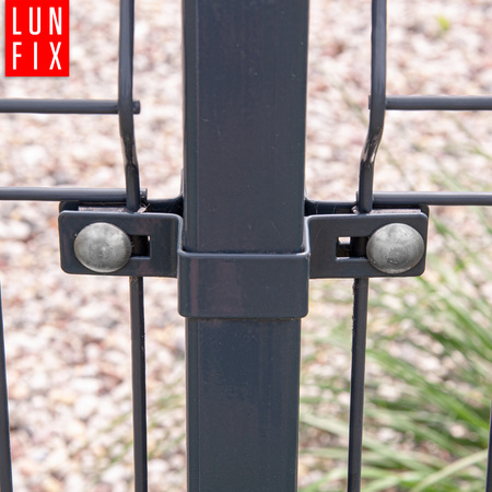 Obejma 100x100 posrednia grafit komplet