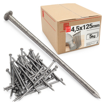 Gwozdzie budowlane czarne 4,5*125 (5 kg)