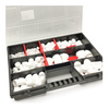 245 el. zestaw maskownic białych M5-M20 + organizer