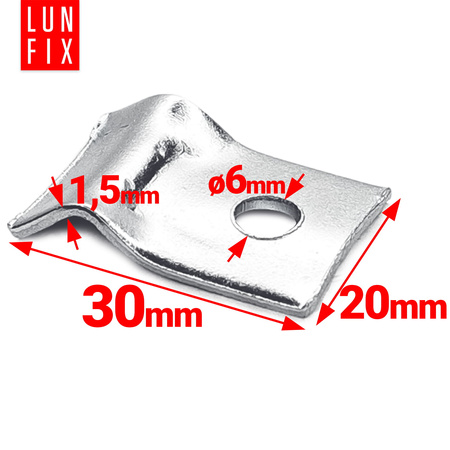 Przelotka blaszkowa uchwyt drutu paneli 5,5x19 ocynk.100szt.