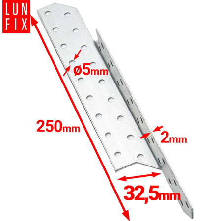 Lacznik krokwiowy 32,5x250 prawy (1szt.)