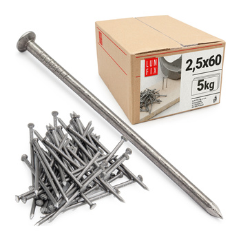 Gwozdzie budowlane czarne 2,5*60 (5 kg)