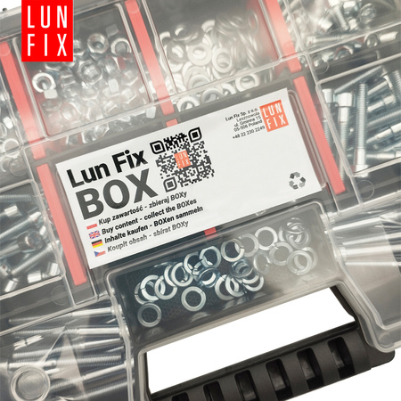 Śruby imbusowe nakrętki podkładki 300szt. M5 ocynkowane