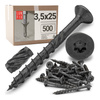 Wkręty ciesielskie czarne stożkowe 3,5x25 do drewna KMWHT 500szt.