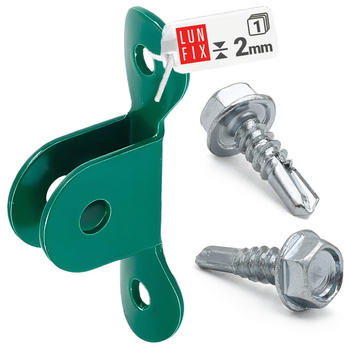 Uchwyt podpory słupka, mocowanie, zielony, komplet