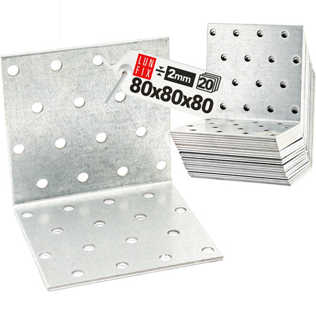 Kątownik montażowy 80x80x80x2 KM13 20szt.