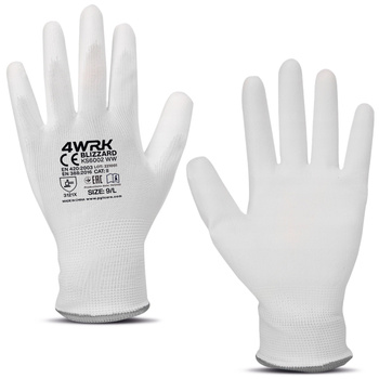 Rękawice robocze białe poliuretan 9-L (1szt.)