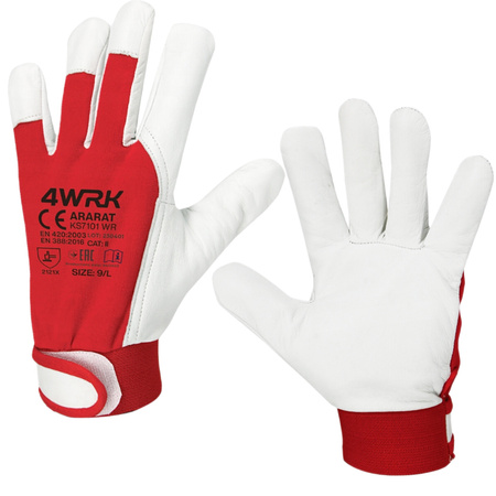 Rękawice rob. monterskie skóra 9-L (1szt.)