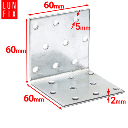 Kątownik montażowy 60x60x60x2.0 (20szt.)