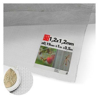 Siatka tkana nierdzewna 1,2x1,2 fi 0,19 h1 (0,5m2)