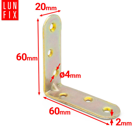 KR6 katownik krzeslowy 60x60x20x2,0 (50 szt.)